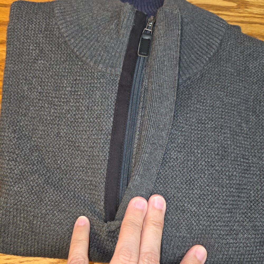 NWT Jos A Bank Executive Collection Zip Up Sweater - Picture 5 of 7